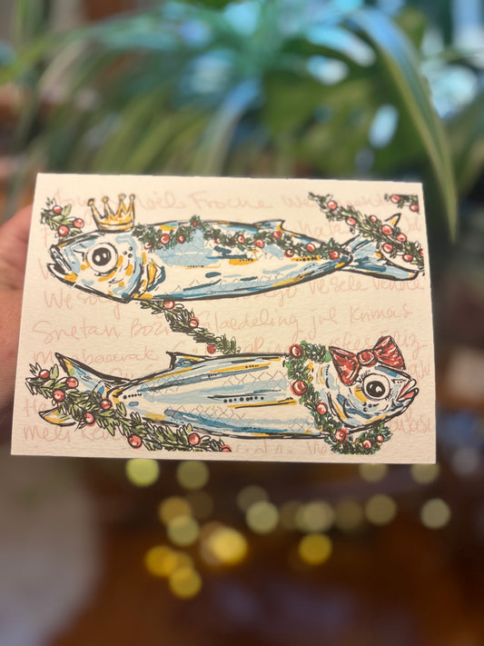 Fish holiday card