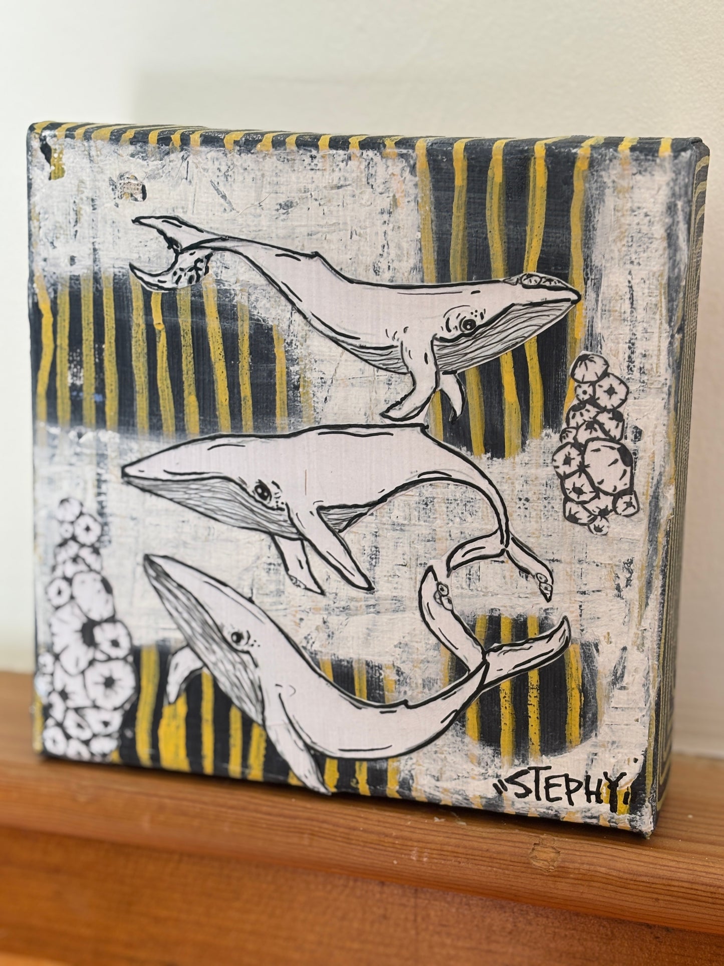 Black & yellow whales