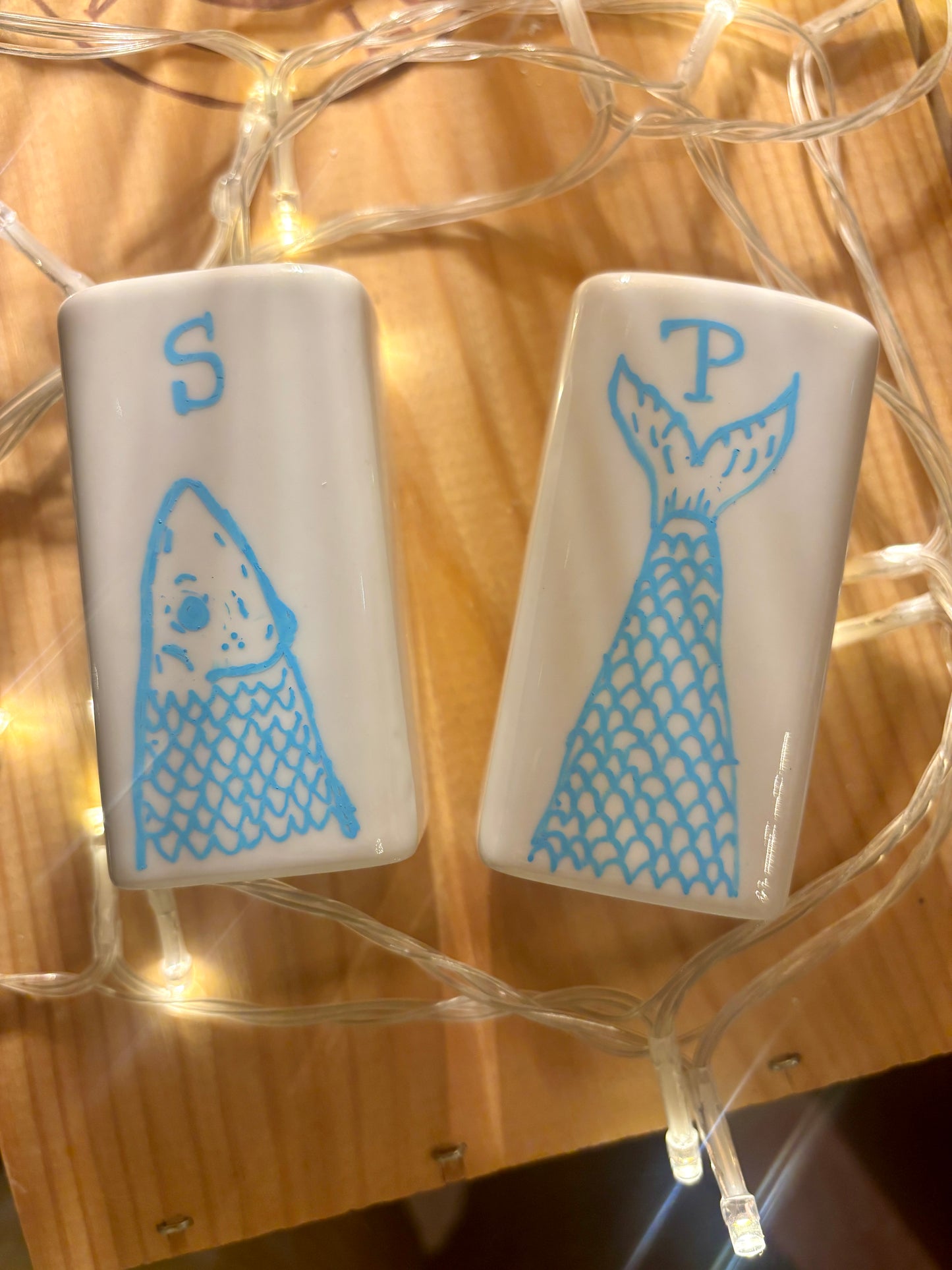 Hand painted Salt & Pepper shaker