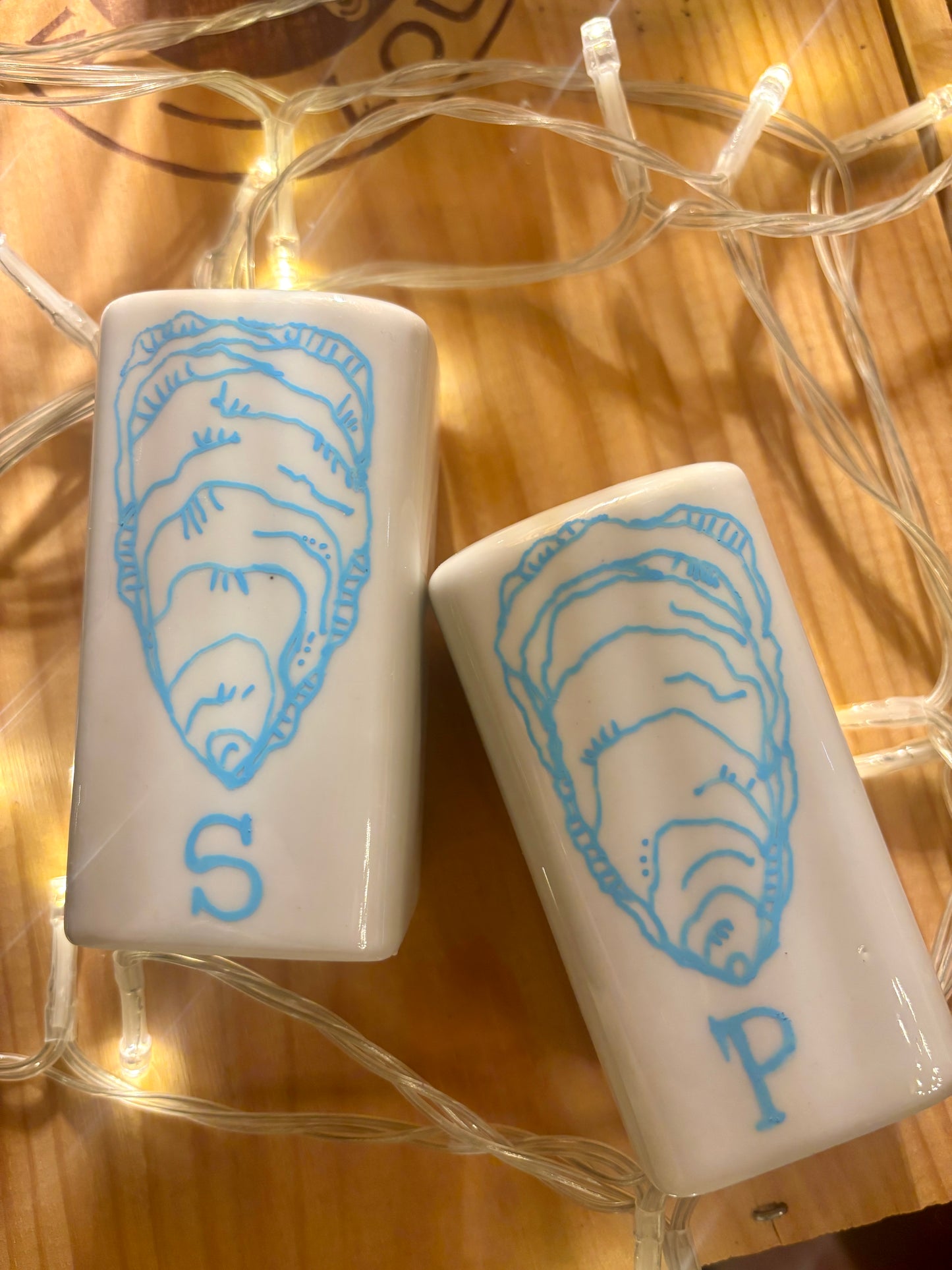Hand painted Salt & Pepper shaker