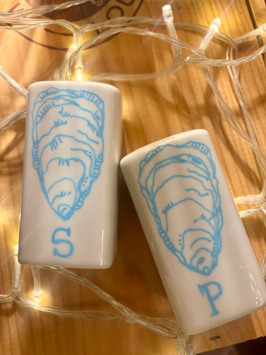 Hand painted Salt & Pepper shaker