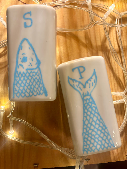 Hand painted Salt & Pepper shaker